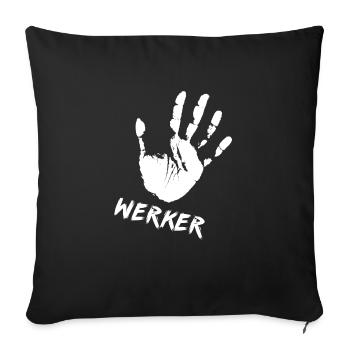 Werker Geschenk Zimmerer Zimmermann Handwerker - Sofakissenbezug 45 x 45 cm - Schwarz - Vorne