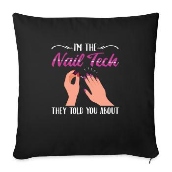 Je suis le Nail Tech ils vous ont parlé de Nail Studio - Housse de coussin décorative 45 x 45 cm - noir - Devant