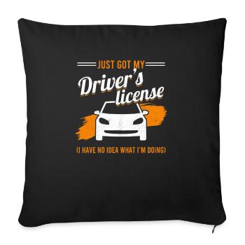 Driving Permit Teen Driver Just Got My Driver's - Sofa pillowcase 17,3'' x 17,3'' (45 x 45 cm) - black - Front