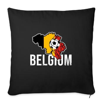 Belgium Football - Sofa pillowcase 17,3'' x 17,3'' (45 x 45 cm) - black - Front