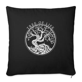 Tree Of Life Tree of Life Gift - Sofa pillowcase 17,3'' x 17,3'' (45 x 45 cm) - black - Front