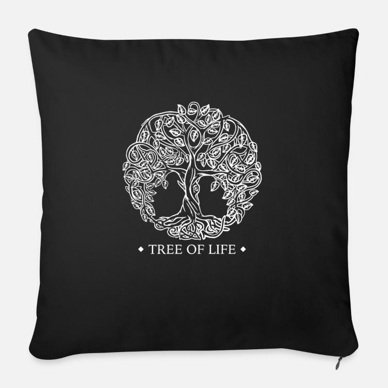 Tree Of Life Lebensbaum Geschenk - Sofakissenbezug 45 x 45 cm - Schwarz