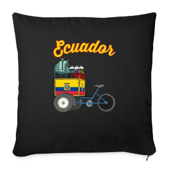 Ecuador design for Ecuatorianos - Housse de coussin décorative 45 x 45 cm - noir - Devant