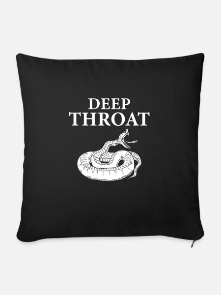 Deep Throat - Sofakissenbezug 45 x 45 cm - Schwarz