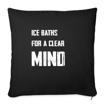 Bains de glace pour un clair - Housse de coussin décorative 45 x 45 cm - noir - Devant