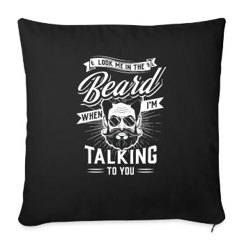 Beard - Sofa pillowcase 17,3'' x 17,3'' (45 x 45 cm) - black - Front
