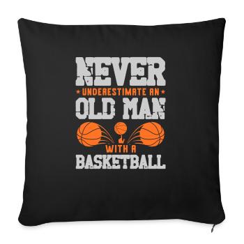 Basketball Funny - Sofa pillowcase 17,3'' x 17,3'' (45 x 45 cm) - black - Front