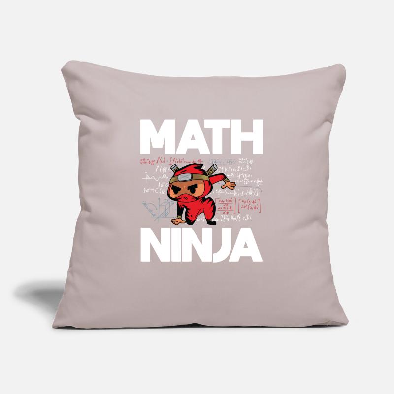 Funny Math Ninja For Mathematics Teacher Student Sofa pillowcase 17,3'' x 17,3'' (45 x 45 cm)