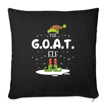 Christmas Family Matching The G O A T Elf Gift - Sofakissenbezug 45 x 45 cm - Schwarz - Vorne