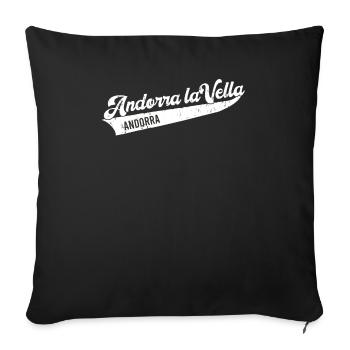 Andorra la Vella, Andorra - Housse de coussin décorative 45 x 45 cm - noir - Devant
