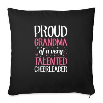 Cheerleading saying for your cheerleading grandma - Sofa pillowcase 17,3'' x 17,3'' (45 x 45 cm) - black - Front