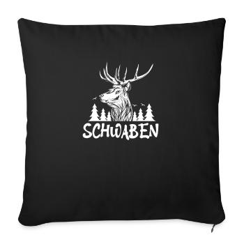 Schwabe Schwäbisch Schwoba Schwaben - Sofakissenbezug 45 x 45 cm - Schwarz - Vorne