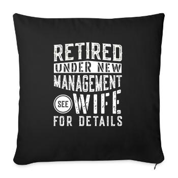 Retirement Funny - Sofa pillowcase 17,3'' x 17,3'' (45 x 45 cm) - black - Front