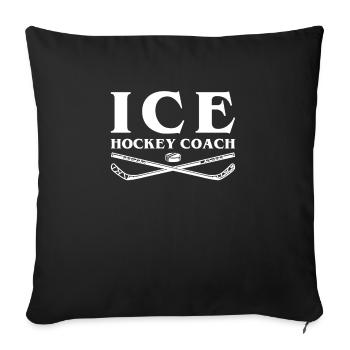 Ice Hockey Coach Eishockey Trainer - Sofa pillowcase 17,3'' x 17,3'' (45 x 45 cm) - black - Front