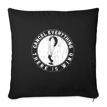 Kite Surf Kitesurf Kitesurf Kiting Kite Kiteboarding - Sofa pillowcase 17,3'' x 17,3'' (45 x 45 cm) - black - Front