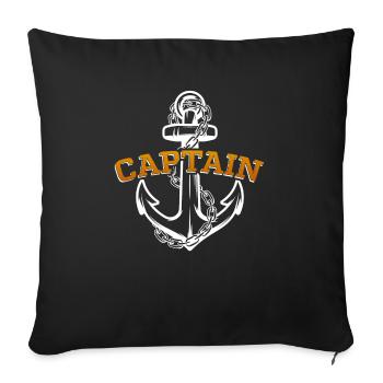 Yachting Sailing Boating Boat Captain Captain - Sofa pillowcase 17,3'' x 17,3'' (45 x 45 cm) - black - Front