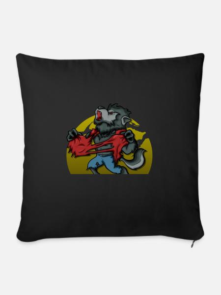 Werwolf - Sofakissenbezug 45 x 45 cm - Schwarz