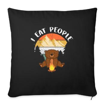 Bear Gift Wilderness Grizzly Kids Animal Bear - Sofa pillowcase 17,3'' x 17,3'' (45 x 45 cm) - black - Front