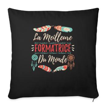 La Meilleure Formatrice Du Monde - Housse de coussin décorative 45 x 45 cm - noir - Devant