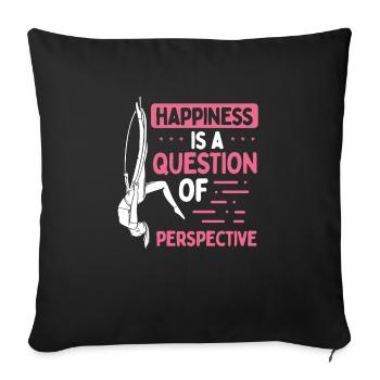 Aerial Circus Aerial Hoop Happiness Aerialist - Sofa pillowcase 17,3'' x 17,3'' (45 x 45 cm) - black - Front