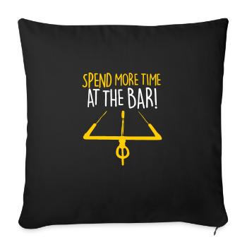 Kite Kiteboarding Kitesurfer cadeau - Housse de coussin décorative 45 x 45 cm - noir - Devant