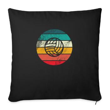 Beach Volleyball Volleyballer - Retro Volleyball - Sofakissenbezug 45 x 45 cm - Schwarz - Vorne