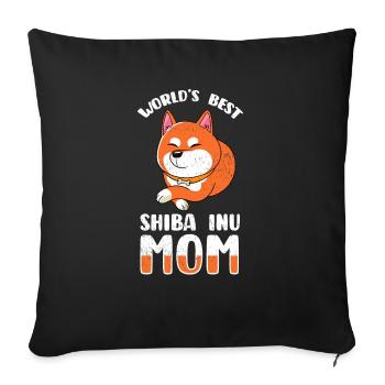 Shiba Inu Dog World's Best Shiba Inu Mom - Sofa pillowcase 17,3'' x 17,3'' (45 x 45 cm) - black - Front