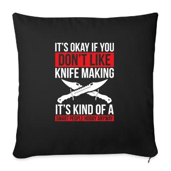 Knife Maker Forging Knifs Knife Maker - Housse de coussin décorative 45 x 45 cm - noir - Devant