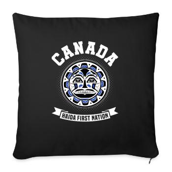 Canada Native Haida M-2 - Sofa pillowcase 17,3'' x 17,3'' (45 x 45 cm) - black - Front