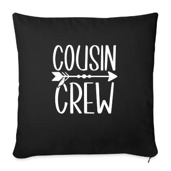 Cousin Crew - Sofa pillowcase 17,3'' x 17,3'' (45 x 45 cm) - black - Front