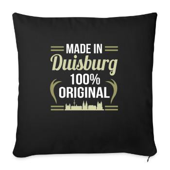 Duisburg - Sofa pillowcase 17,3'' x 17,3'' (45 x 45 cm) - black - Front