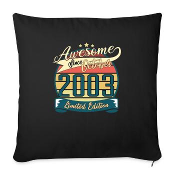 Gift idea October 2003 Retro - Sofa pillowcase 17,3'' x 17,3'' (45 x 45 cm) - black - Front