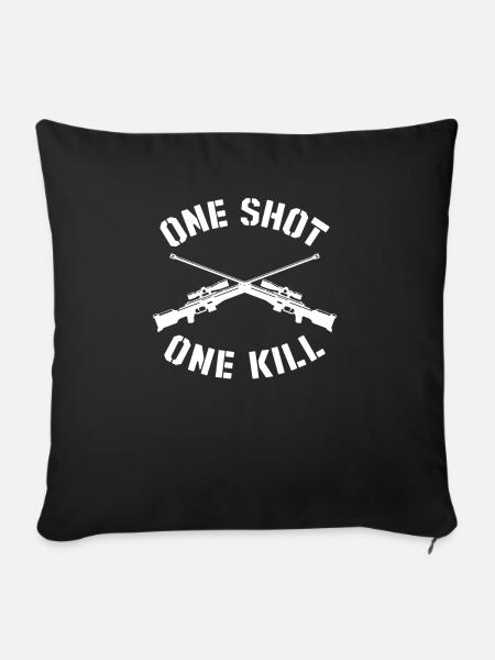 Sniper - Sofakissenbezug 45 x 45 cm - Schwarz