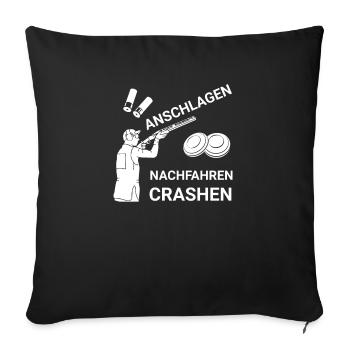 Tontaubenschießen I Skeet Tontaube Motiv für - Sofakissenbezug 45 x 45 cm - Schwarz - Vorne