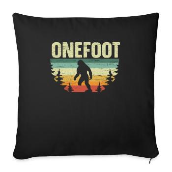 One-foot Bigfoot Amputated Prosthesis - Sofa pillowcase 17,3'' x 17,3'' (45 x 45 cm) - black - Front