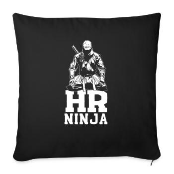 HR Ninja HR Manager Personnel Recruitment - Sofa pillowcase 17,3'' x 17,3'' (45 x 45 cm) - black - Front