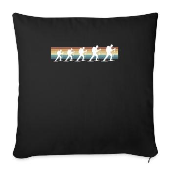 Vintage Retro Raquette - Housse de coussin décorative 45 x 45 cm - noir - Devant