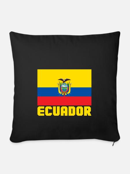 Ecuador - Sofakissenbezug 45 x 45 cm - Schwarz