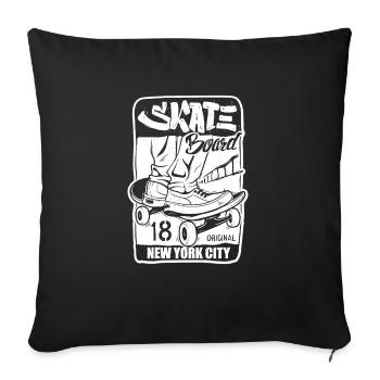 Skateboarding Skateboard Skateboarder Vintage - Sofa pillowcase 17,3'' x 17,3'' (45 x 45 cm) - black - Front