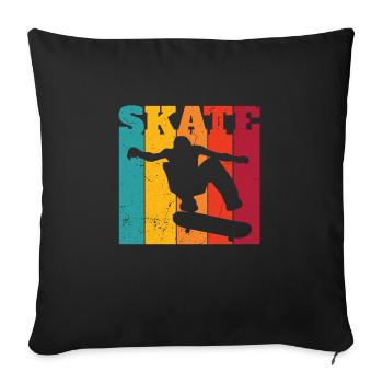 Skateboarding Skateboard Skateboarder Vintage - Sofa pillowcase 17,3'' x 17,3'' (45 x 45 cm) - black - Front