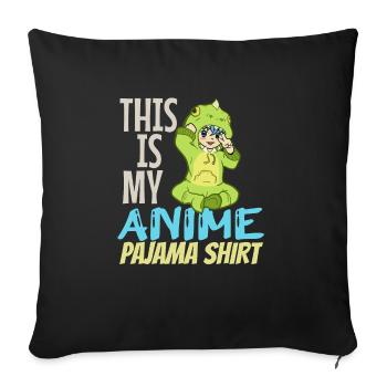 Anime - Sofa pillowcase 17,3'' x 17,3'' (45 x 45 cm) - black - Front