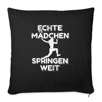 Saut en longueur - Housse de coussin décorative 45 x 45 cm - noir - Devant