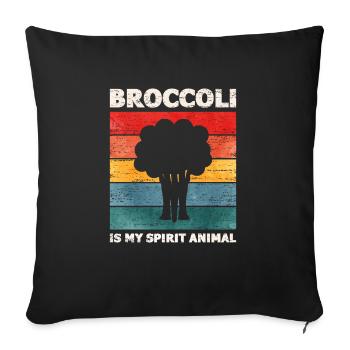 Brocolis - Housse de coussin décorative 45 x 45 cm - noir - Devant