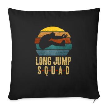 Saut en longueur - Housse de coussin décorative 45 x 45 cm - noir - Devant