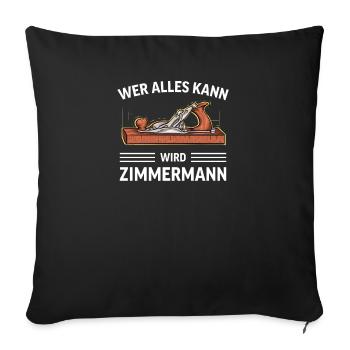 Zimmermann Spruchl I Zunft Wappen Motiv für - Sofakissenbezug 45 x 45 cm - Schwarz - Vorne