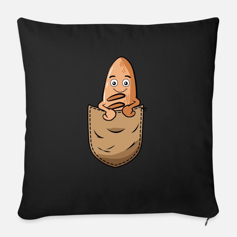 Pain - Housse de coussin décorative 45 x 45 cm - noir