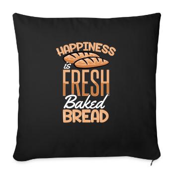 Brot - Sofakissenbezug 45 x 45 cm - Schwarz - Vorne
