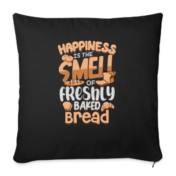 Brot - Sofakissenbezug 45 x 45 cm - Schwarz - Vorne
