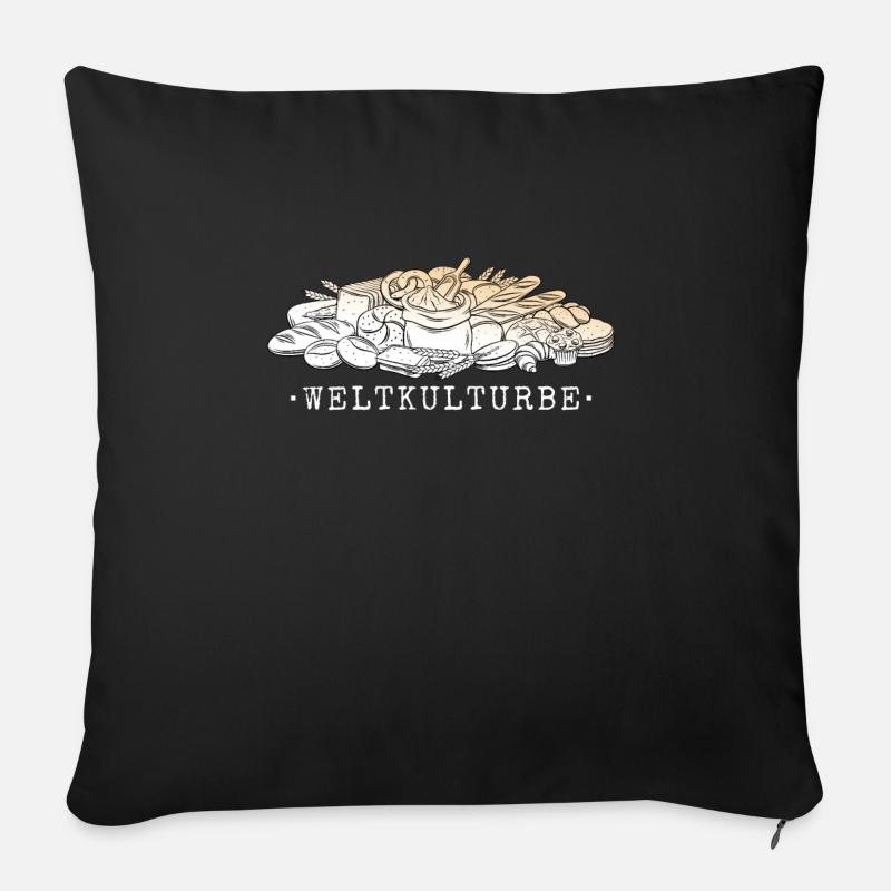 Pain - Housse de coussin décorative 45 x 45 cm - noir