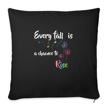 Pusteblume flower motif lucky charm - Sofa pillowcase 17,3'' x 17,3'' (45 x 45 cm) - black - Front